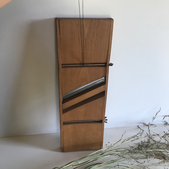 Vintage Wood Mandolin Vegetable Cabbage Shredder Grater, Primitive Kitchen Tools - Picture 4 of 10